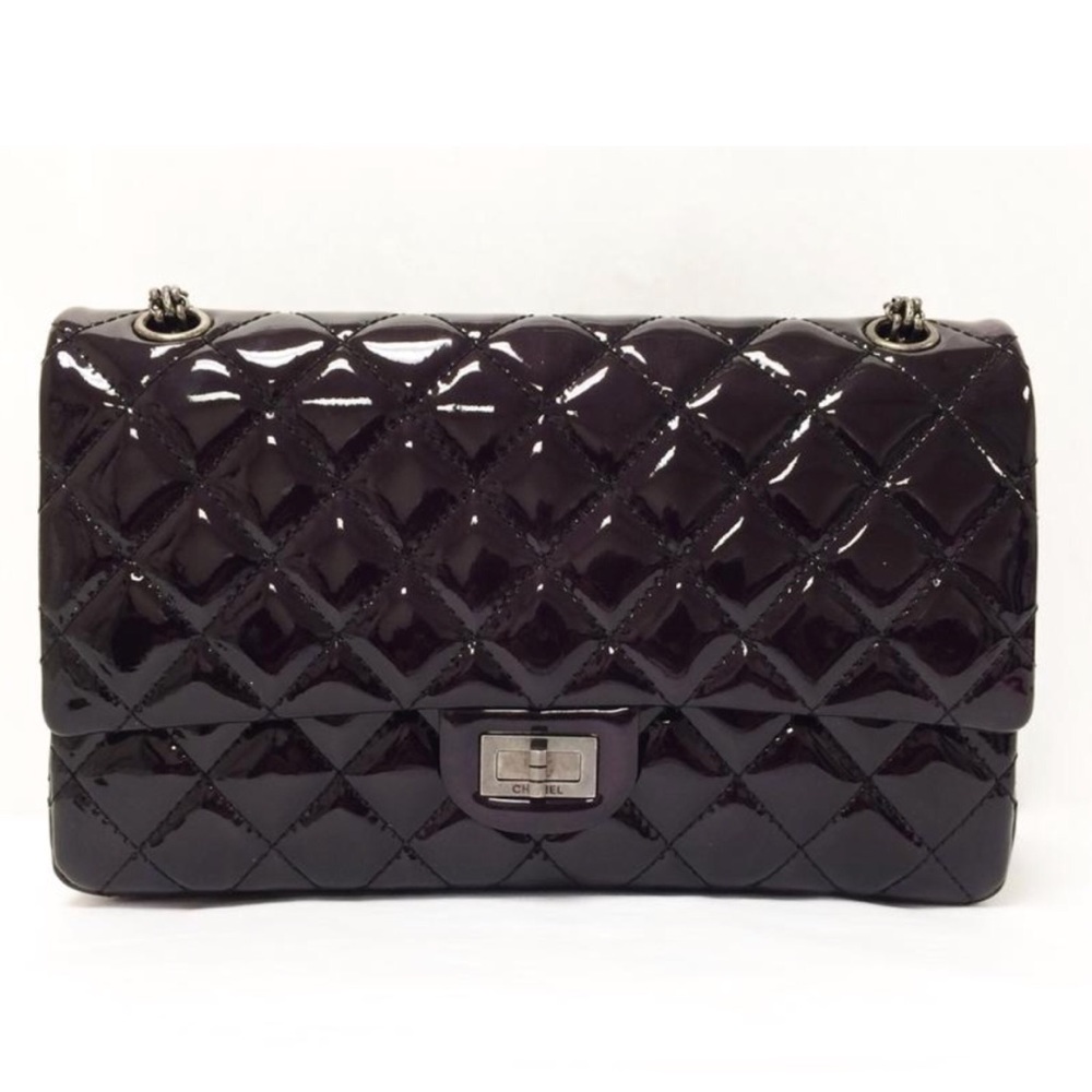 Chanel Reissue 2.55 226 Large Black Patent Leather Flap Bag - Picture 2 of 8